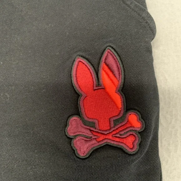 Psycho Bunny Lenox Sweatpants (SP23-B6P639A2FT)Black Men's XXL 2XL Skull Bunny